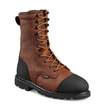 Red Wing Férfi TruWelt 10-inch Safety Toe Vízálló Bakancs Gesztenyebarna